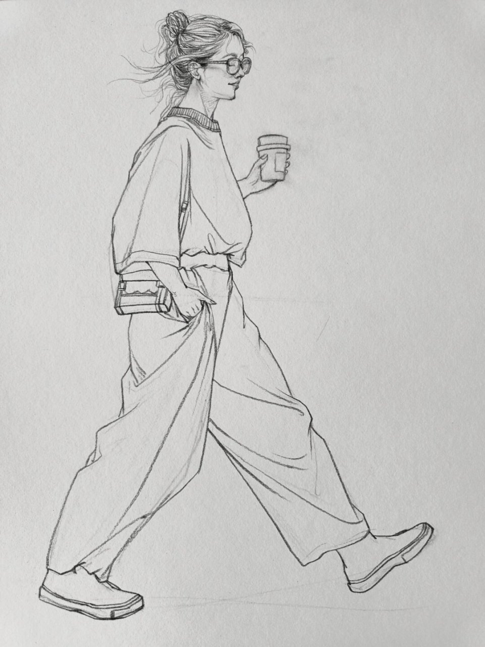 走路都带风  哇塞,小伙伴们,速写照片来啦!