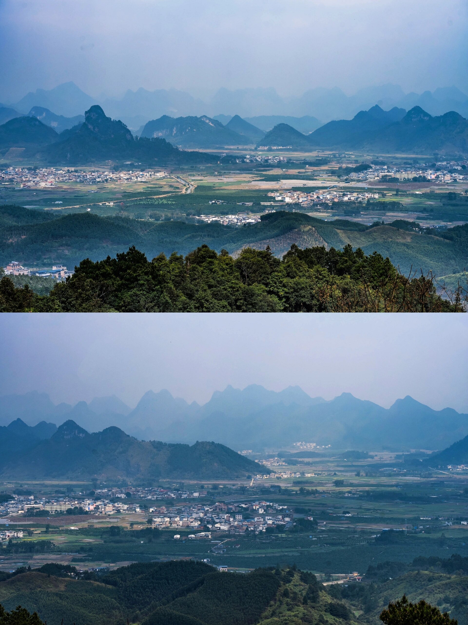 广西的山水早已名扬四海,我在南宁附近的上林县,便寻得了这幅现实中的
