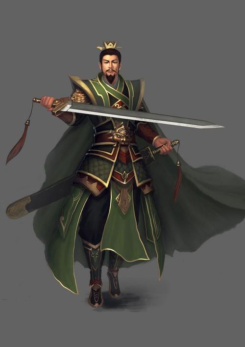 刘皇叔作为三人中的领导者,几乎不上阵,书中给刘备打造了雌雄双剑,又