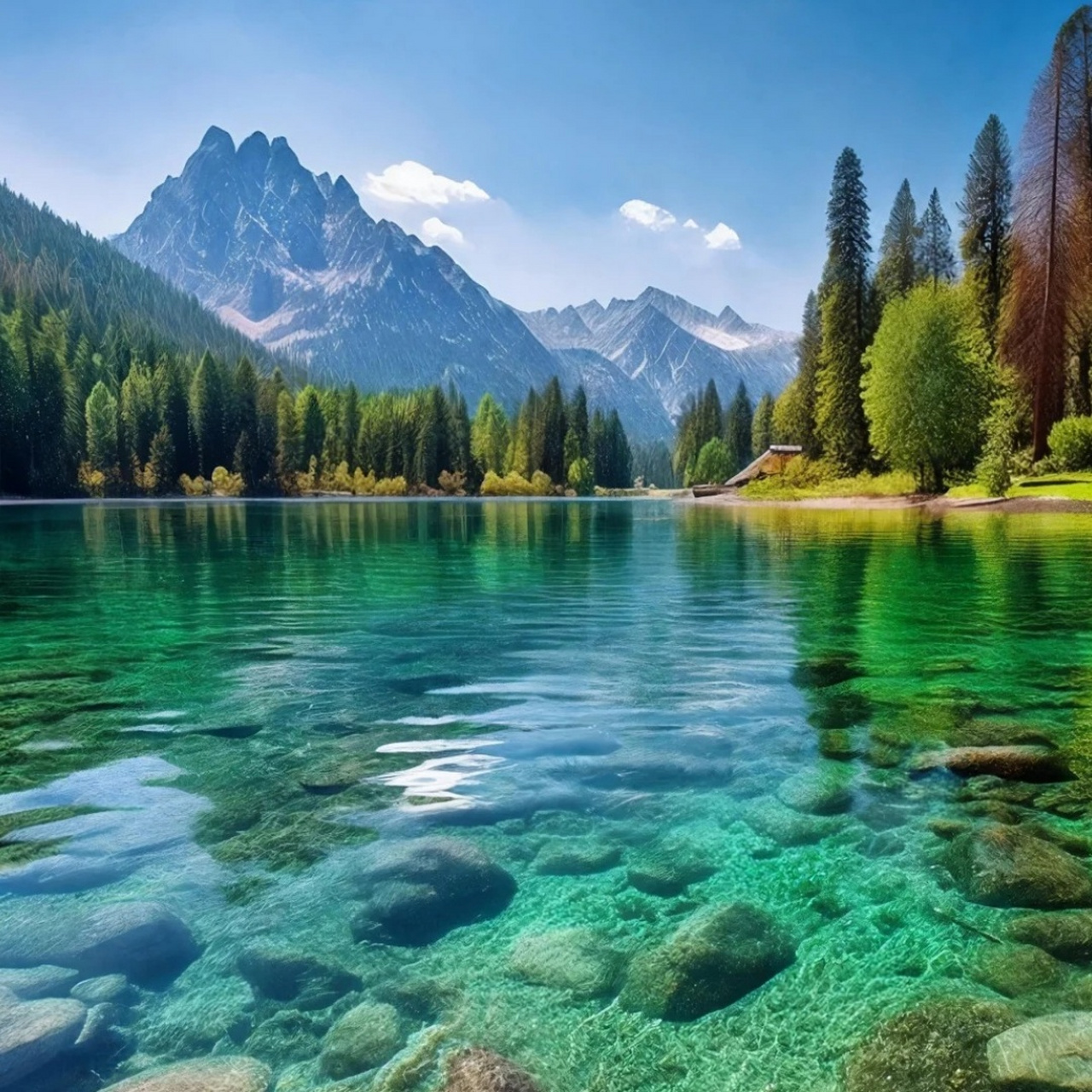 山水画头像图片  9015 青山如黛画中天,98绿水潺潺绕山间.