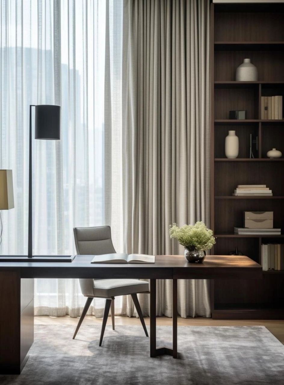 现代风格书房  9295想要打造一个既时髦又舒适的书房吗?