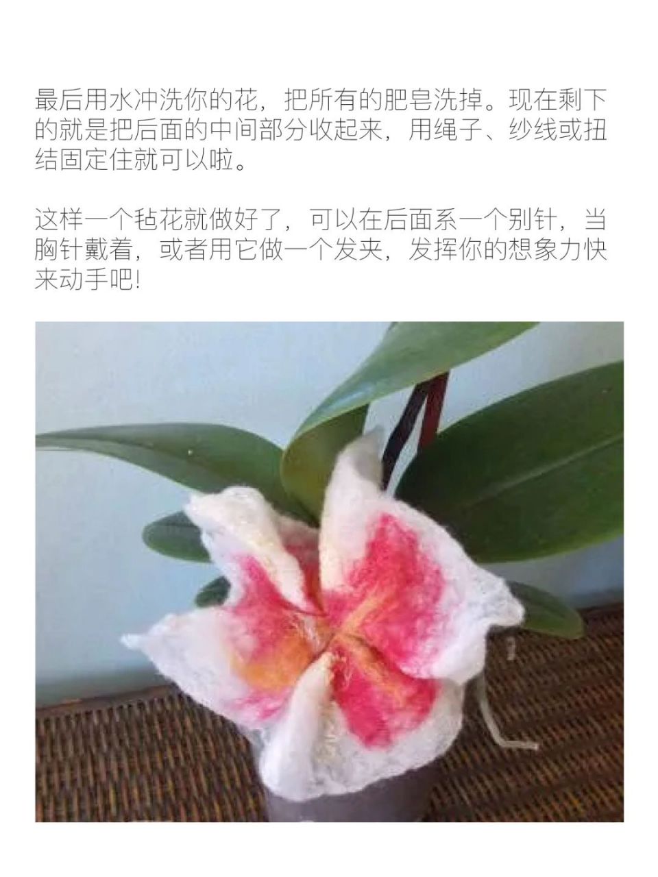 羊毛毡花朵教程图解图片