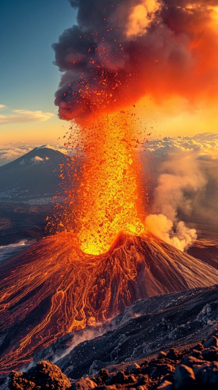 世界上最活跃的火山图片