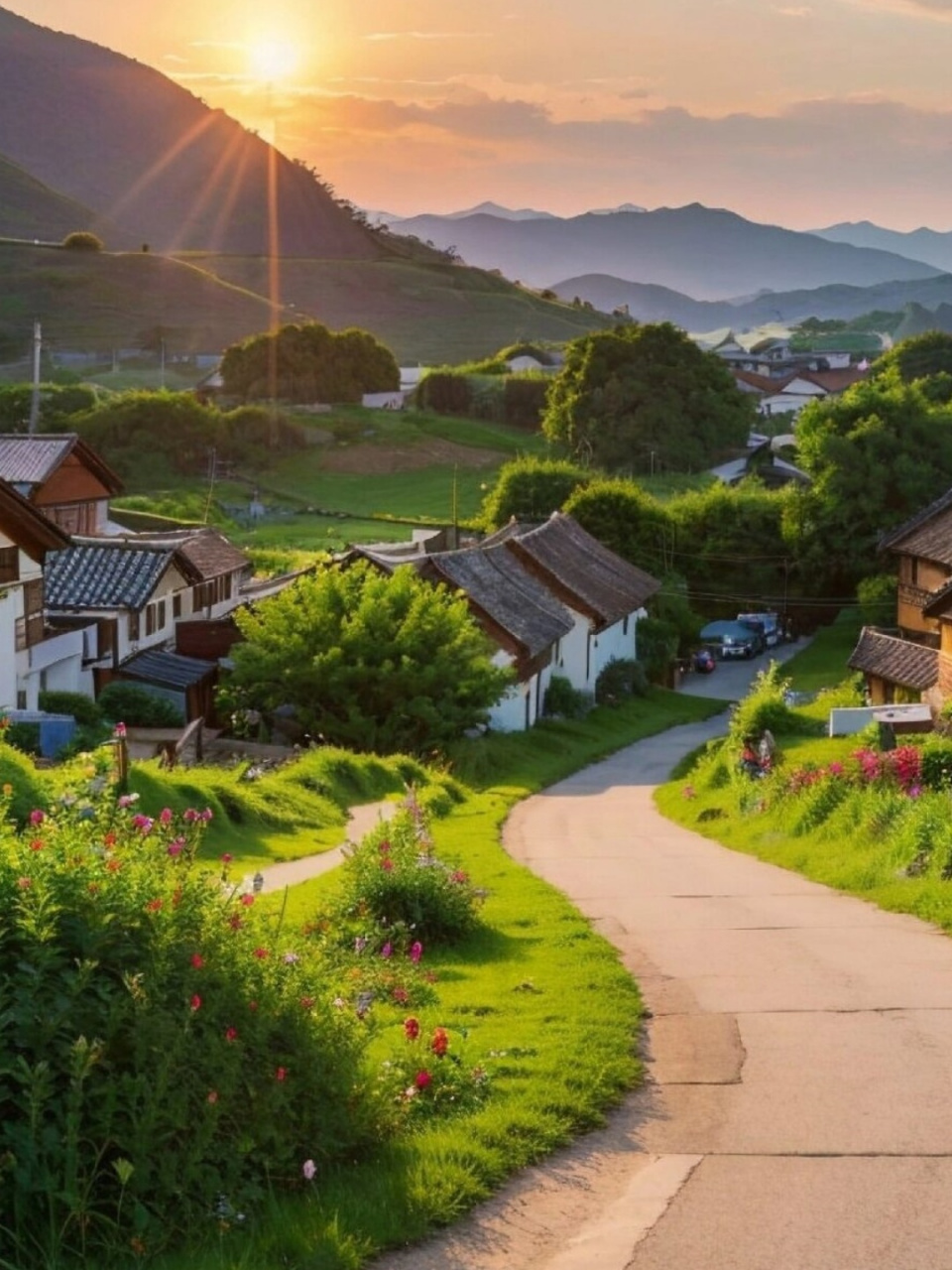 小山村图片竖屏图片