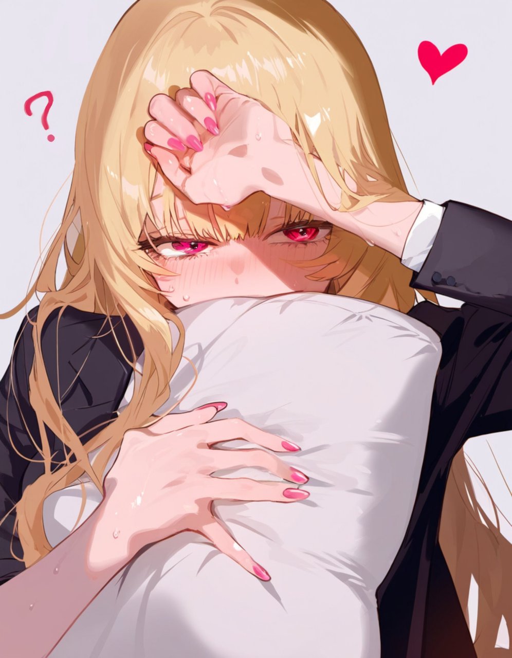 ai绘画# 害羞的动漫二次元少女