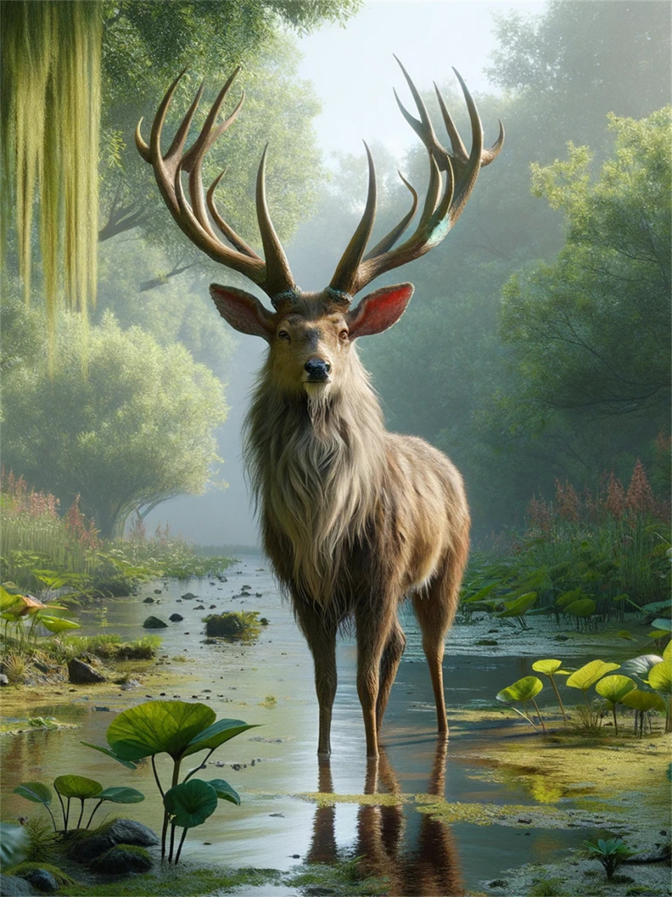 麋鹿科普知识  04麋鹿,这个听起来就充满神秘感的动物,也被称为"麋"