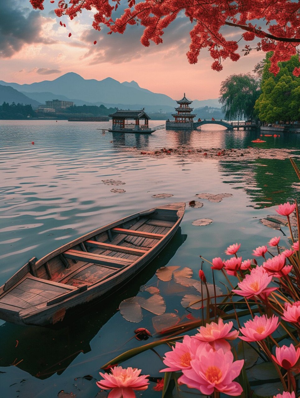 江南烟雨美景图片高清图片