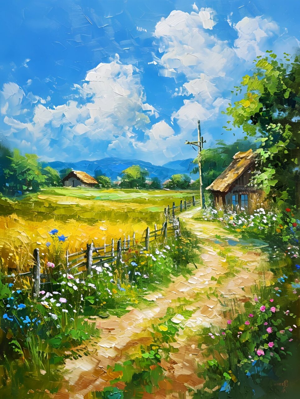 油画风景素材  亲爱的艺术爱好者们,你们是否曾经为那些美轮美奂的