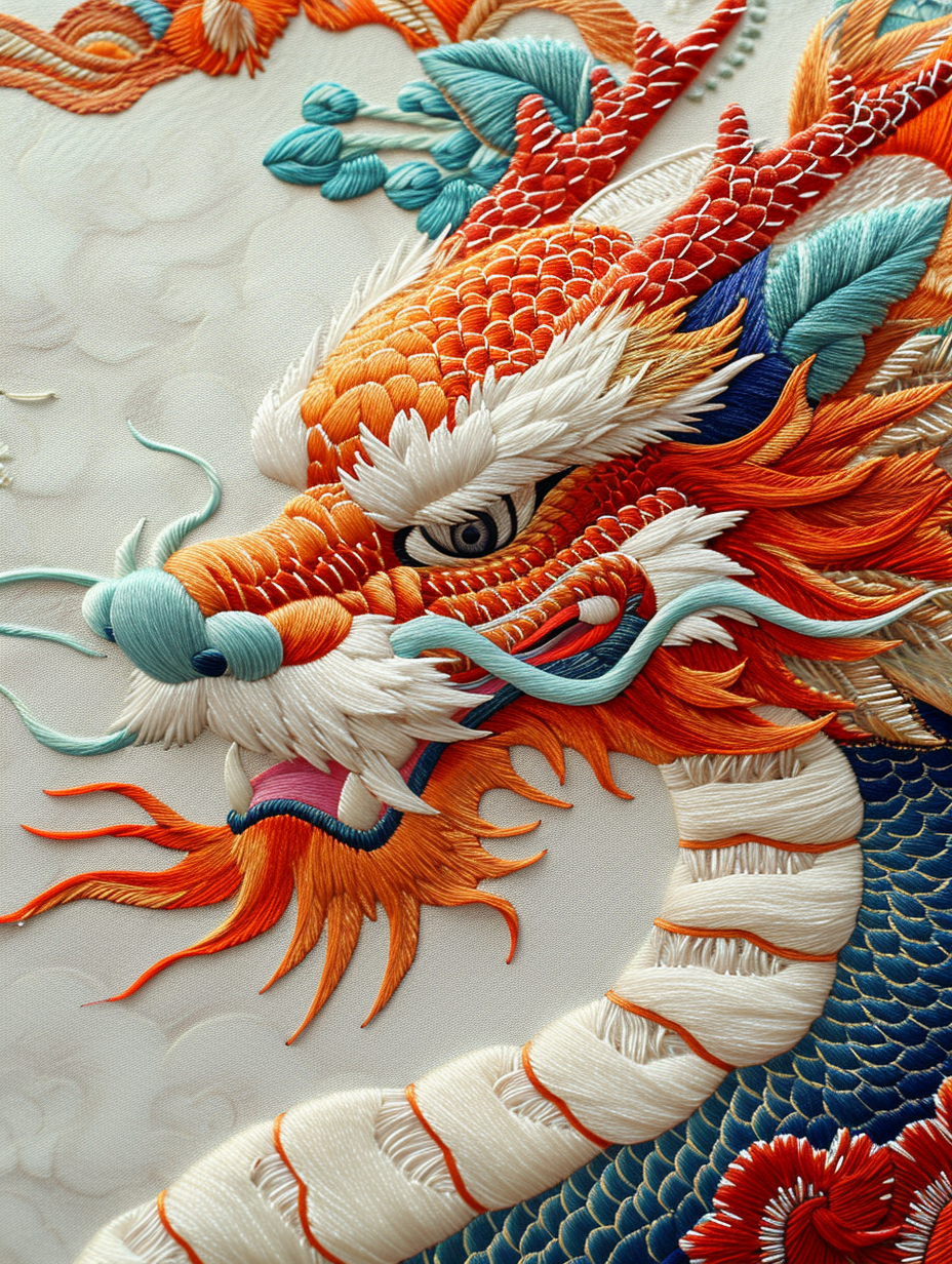 颜色怎么涂龙刺绣素材中国龙是什么颜色各种龙绣技法苏绣云龙腾飞图片