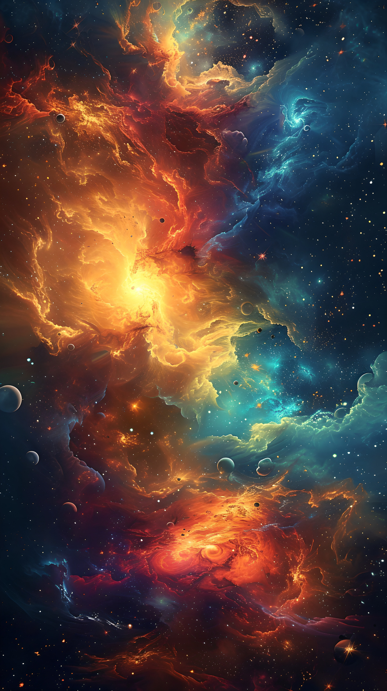 神秘梦幻的星云手机壁纸;星空之谜:梦幻星云壁纸精选