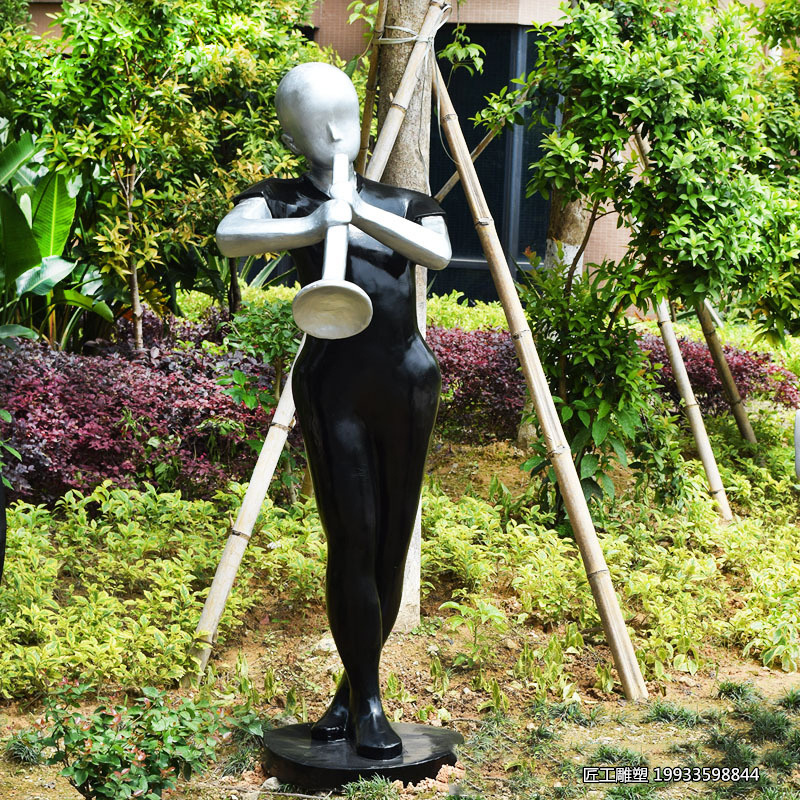 玻璃钢欧式音乐抽象人物雕塑 酒店商业街ktv摆件