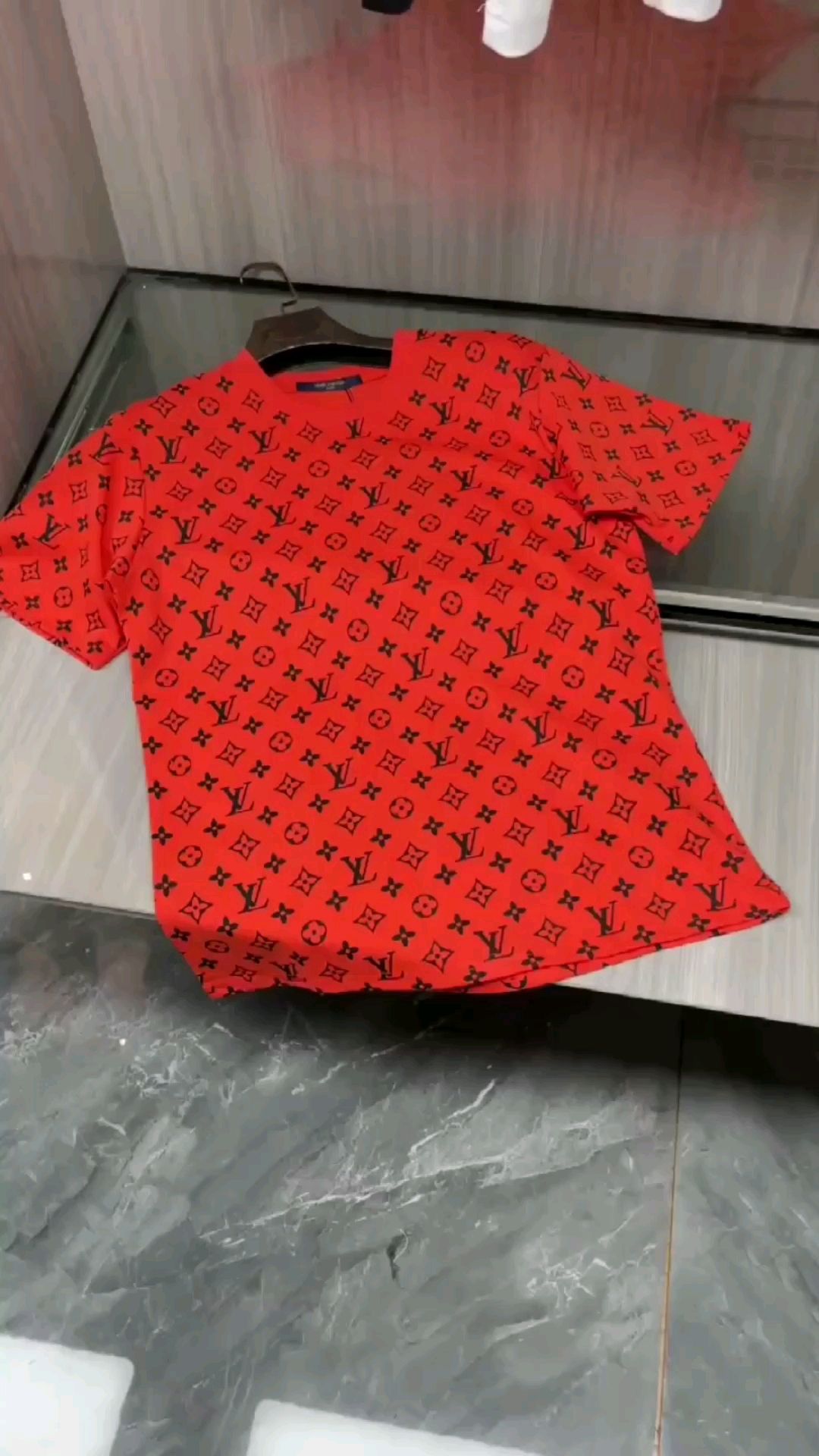 lv路易威登老花橙色短袖t恤超酷炫