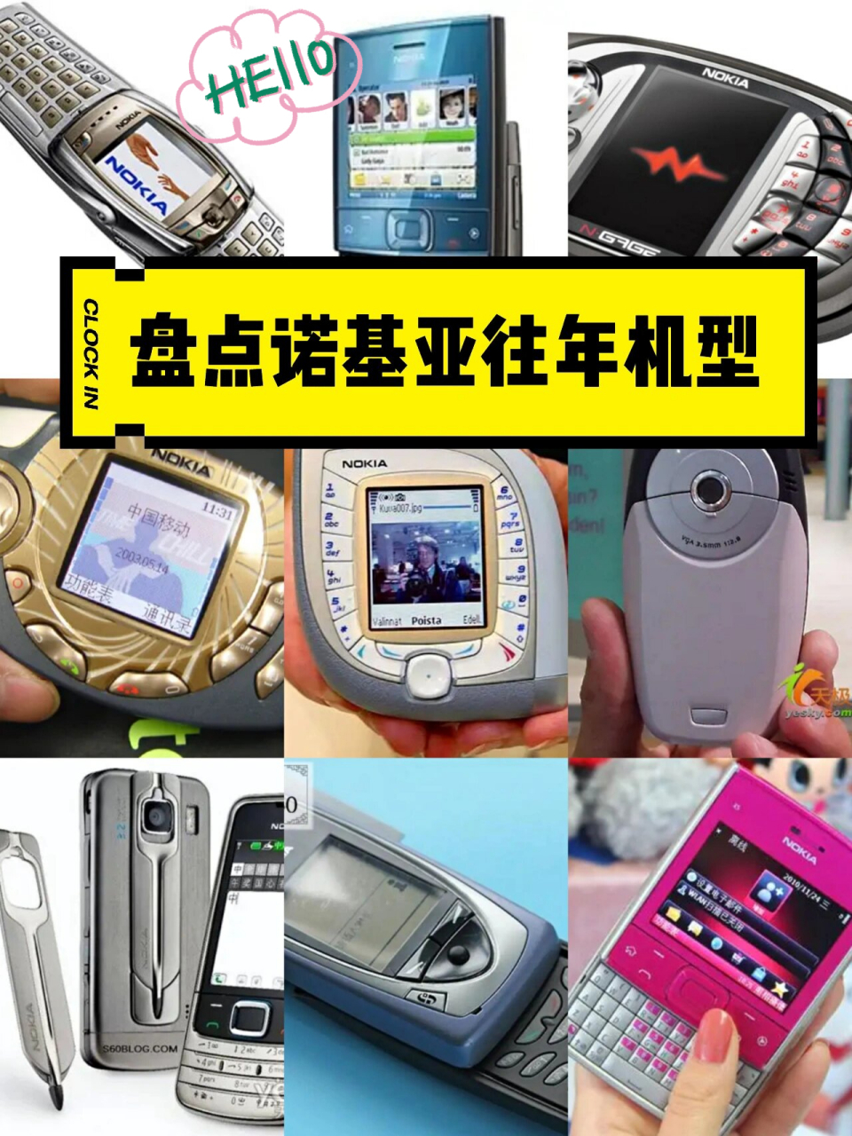 nokia历史机型大全图片