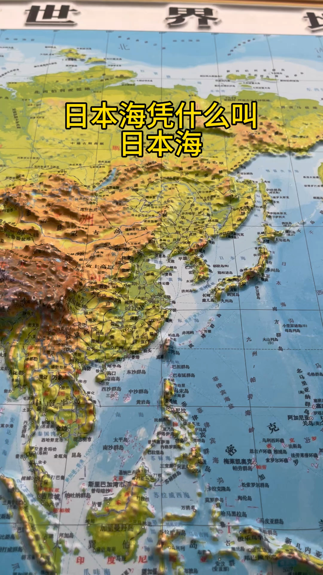 日本海凭什么叫日本海 #立体地图