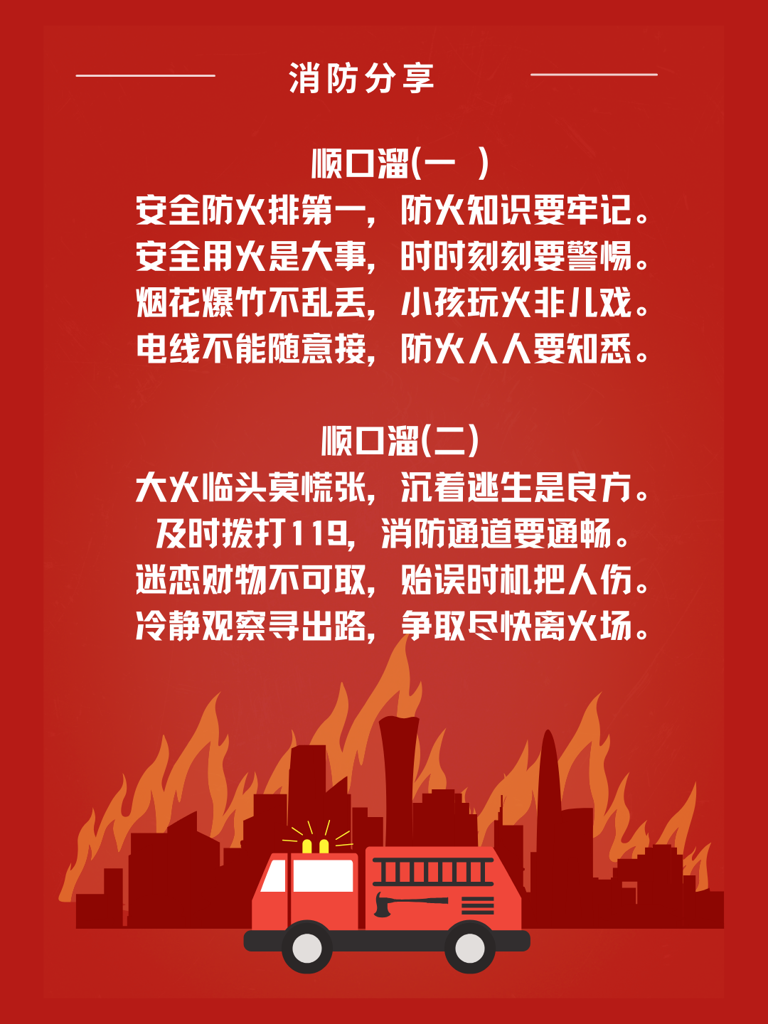 防火口诀七句