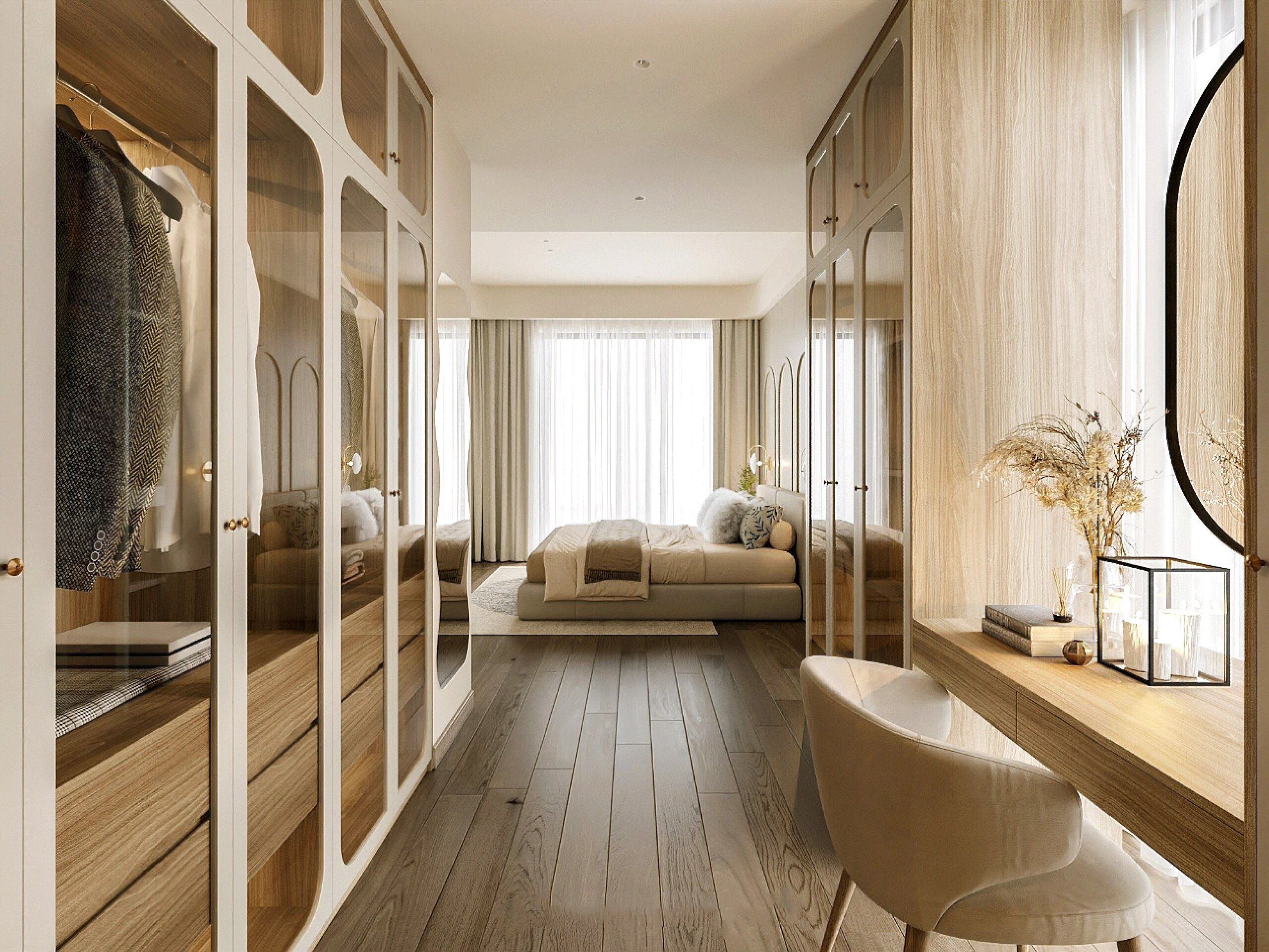 榨干卧室4㎡做步入式衣帽间,说公主请更衣!