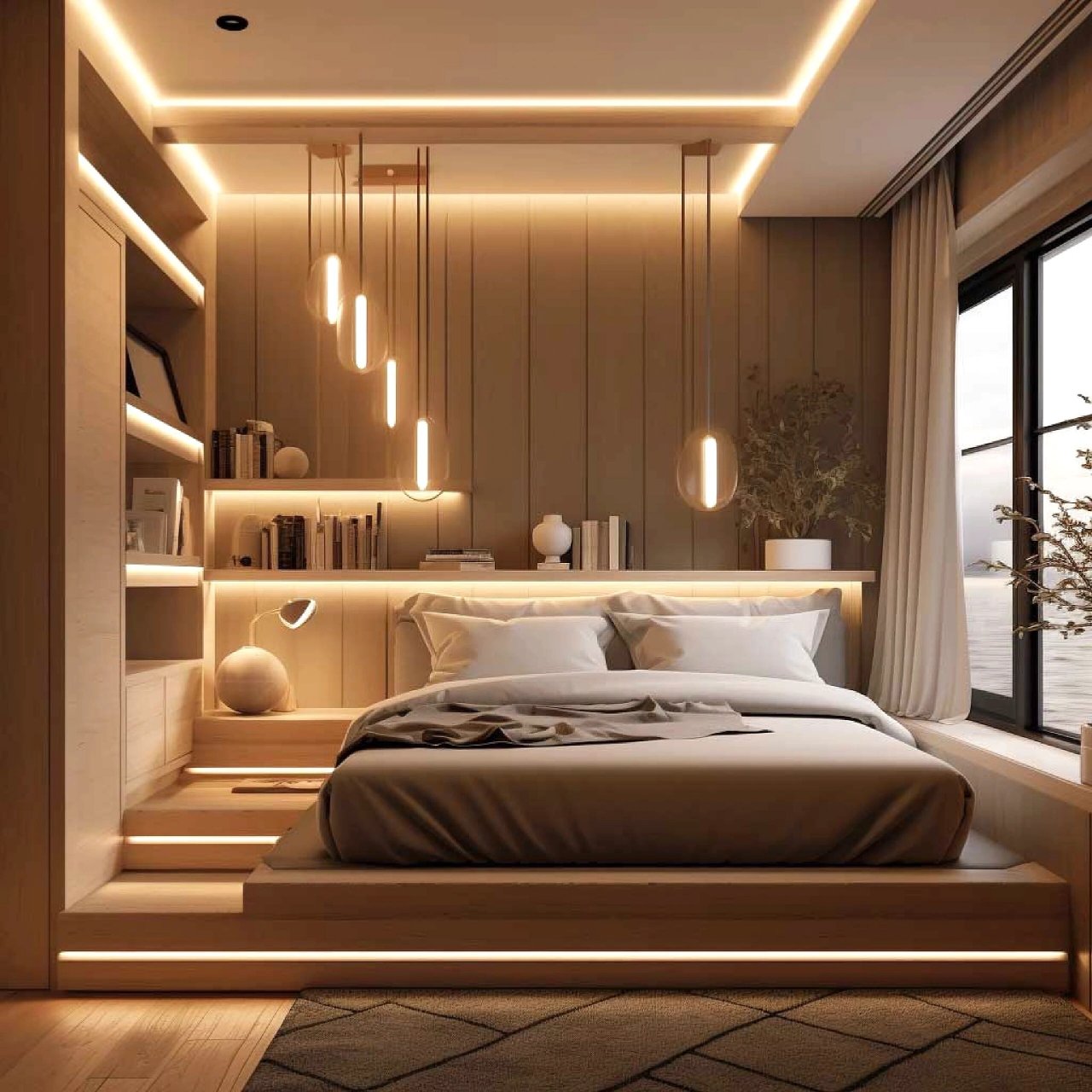 装修搭子们,过年了原木风地台床选哪个  冬天真是太冷了,每天早上都冻