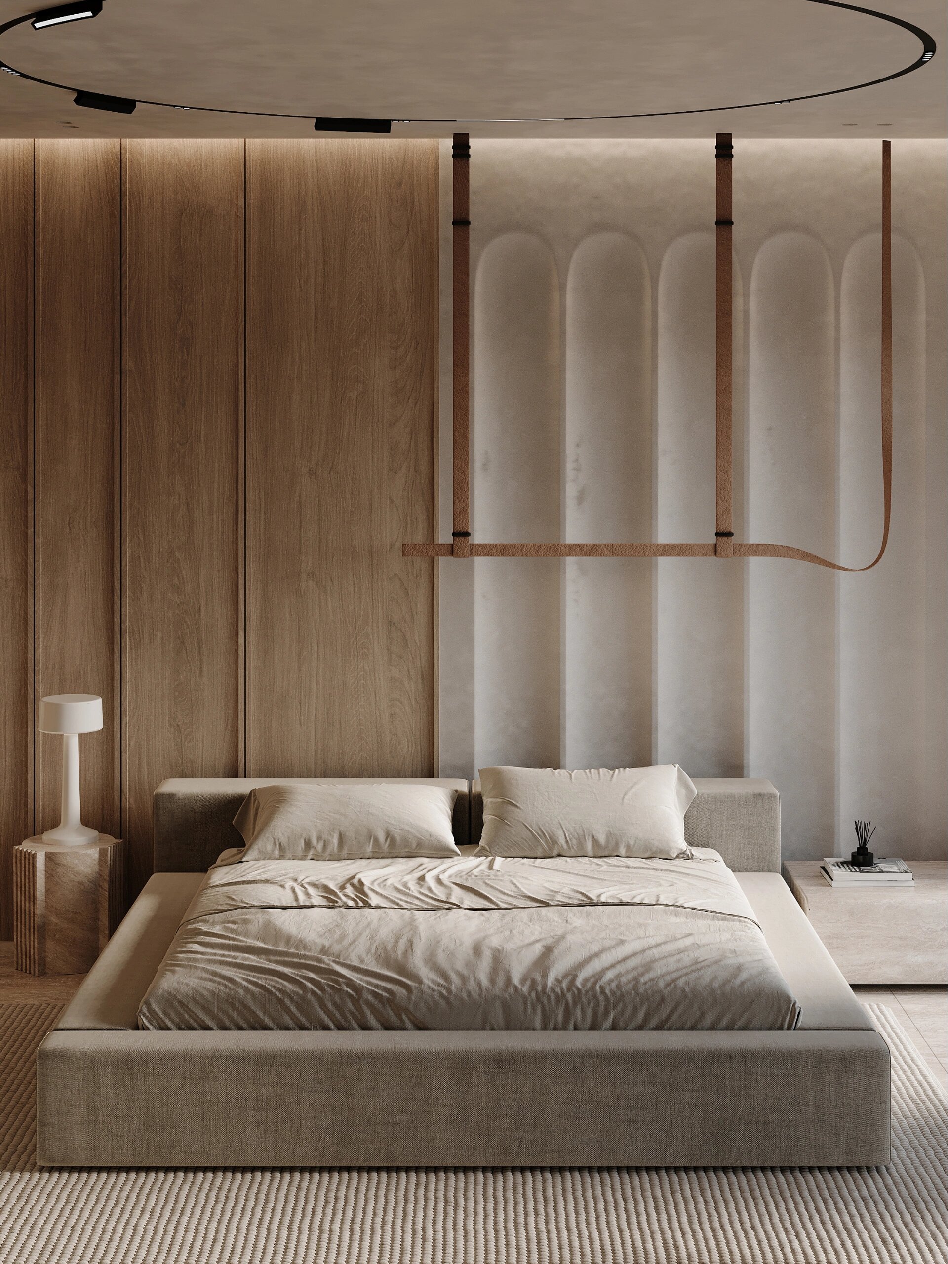 小白怎么装卧室,来看看这个现代卧室设计  希望我的卧室能够简洁,舒适