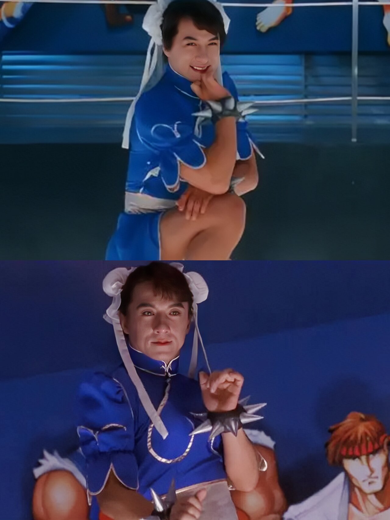 成龙在《城市猎人》里的春丽 cos 简直是经典中的经典!