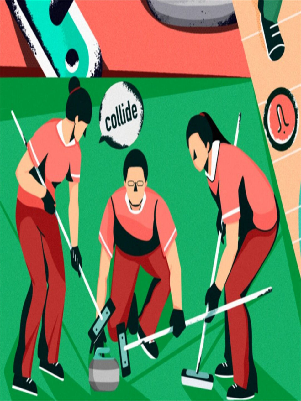 冬奥会插画—大项冰壶 curling (含过程)  00画了冬奥会大项冰壶