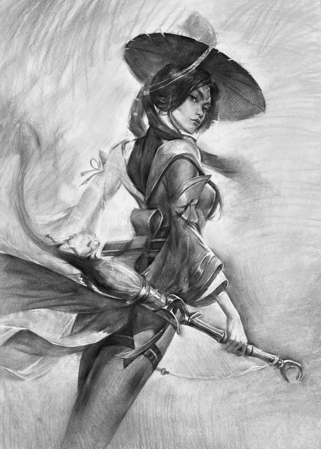 每一位王者素描王者人物王者荣耀英雄素描简单游戏人物素描素描创意画