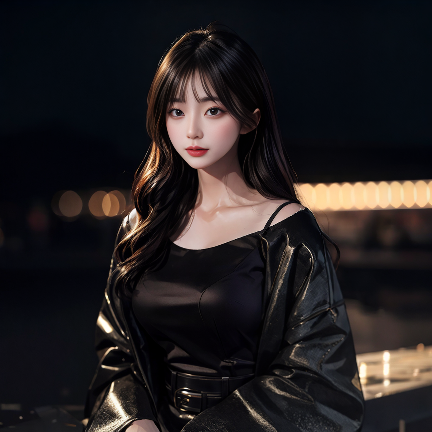 她如夜空中最亮的星,虽无声却魅力美女图片少女美女的图片黑色月光的