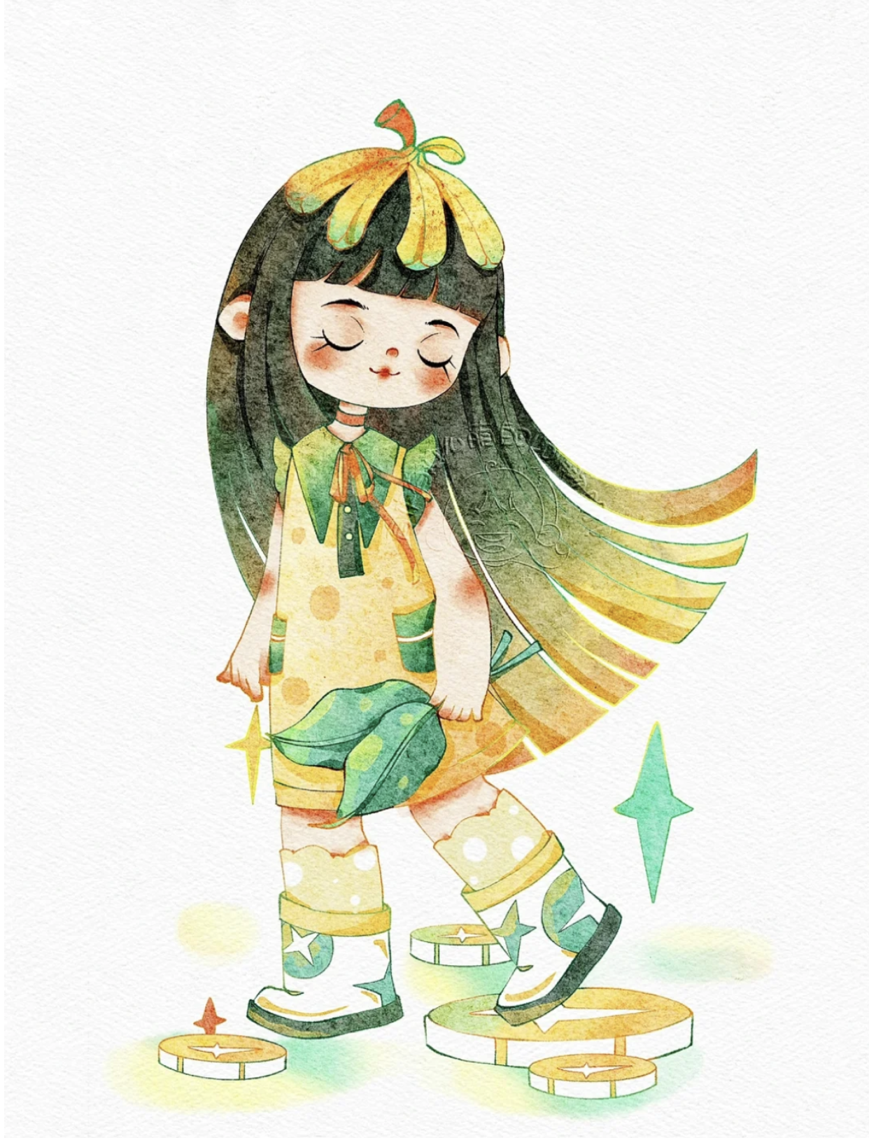 插画分享,水果拟人化图片,你喜欢哪个水果