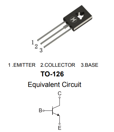 采用to-126封装的三极管2sc2688,可用于电视机等应用