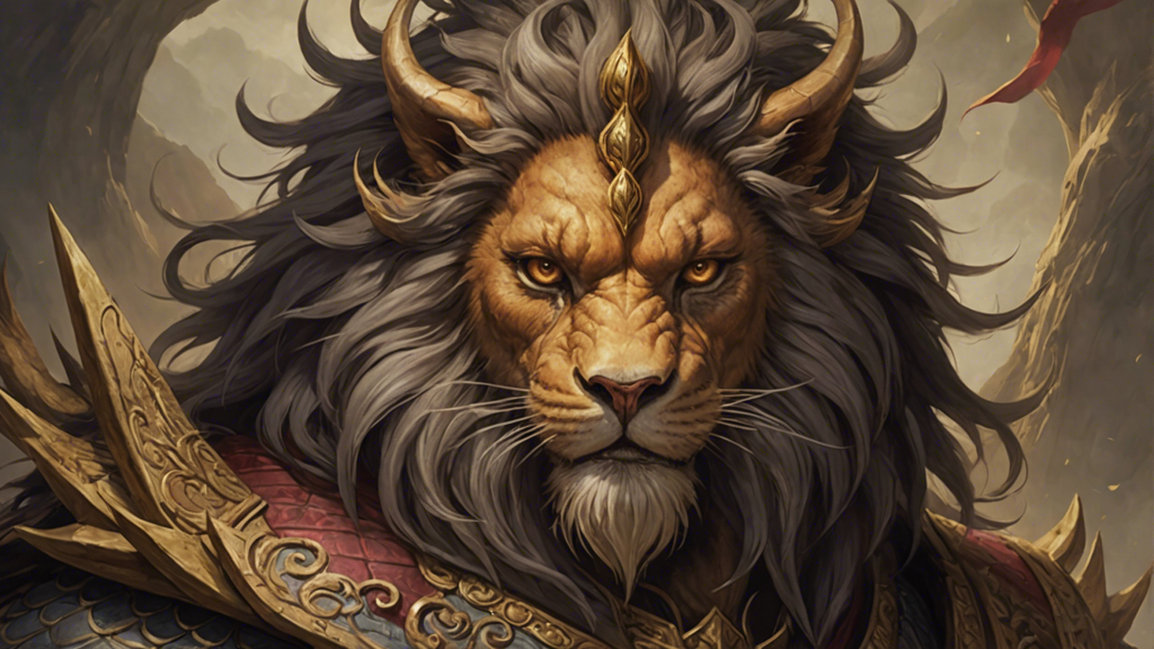 狻猊,龙生九子中的第五子,是中国古代神话传说中的神兽之王,形象融合