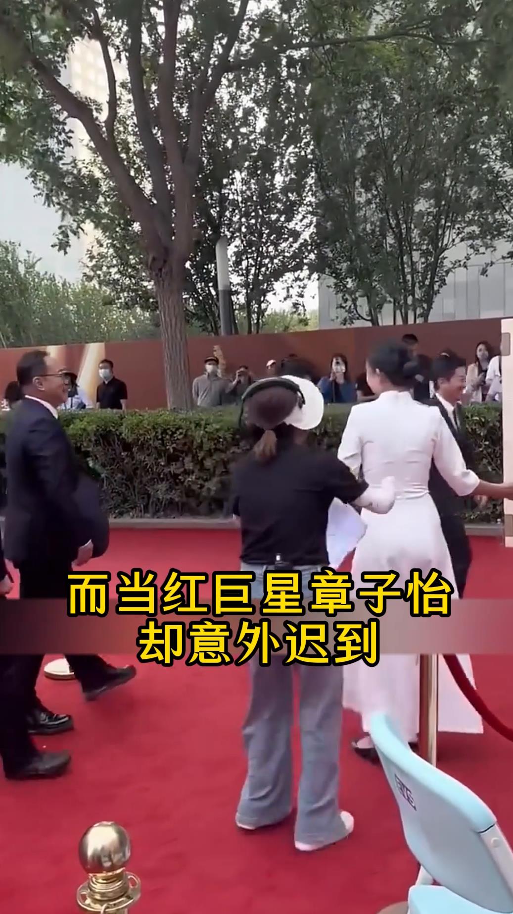 章子怡亮相红毯与众星拥抱打招呼