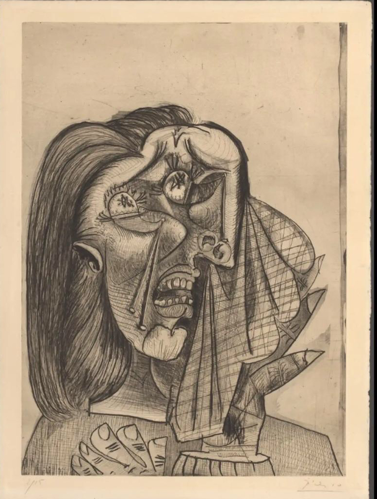 毕加索画笔下哭泣的女人1