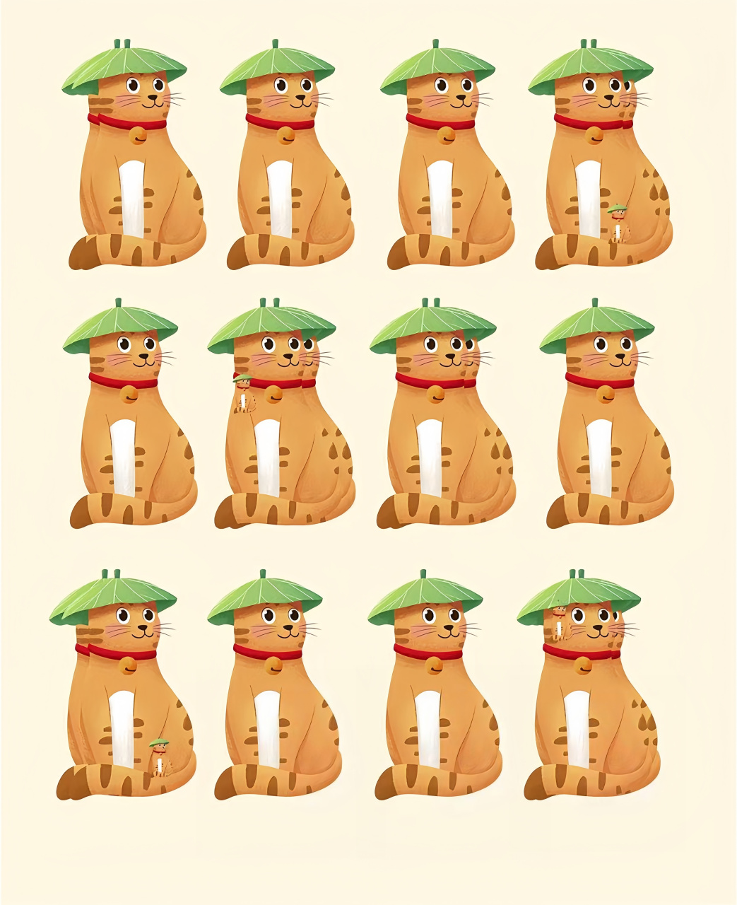 考眼力:周末时间,放松一下!一起来看看图中有几只小猫咪?