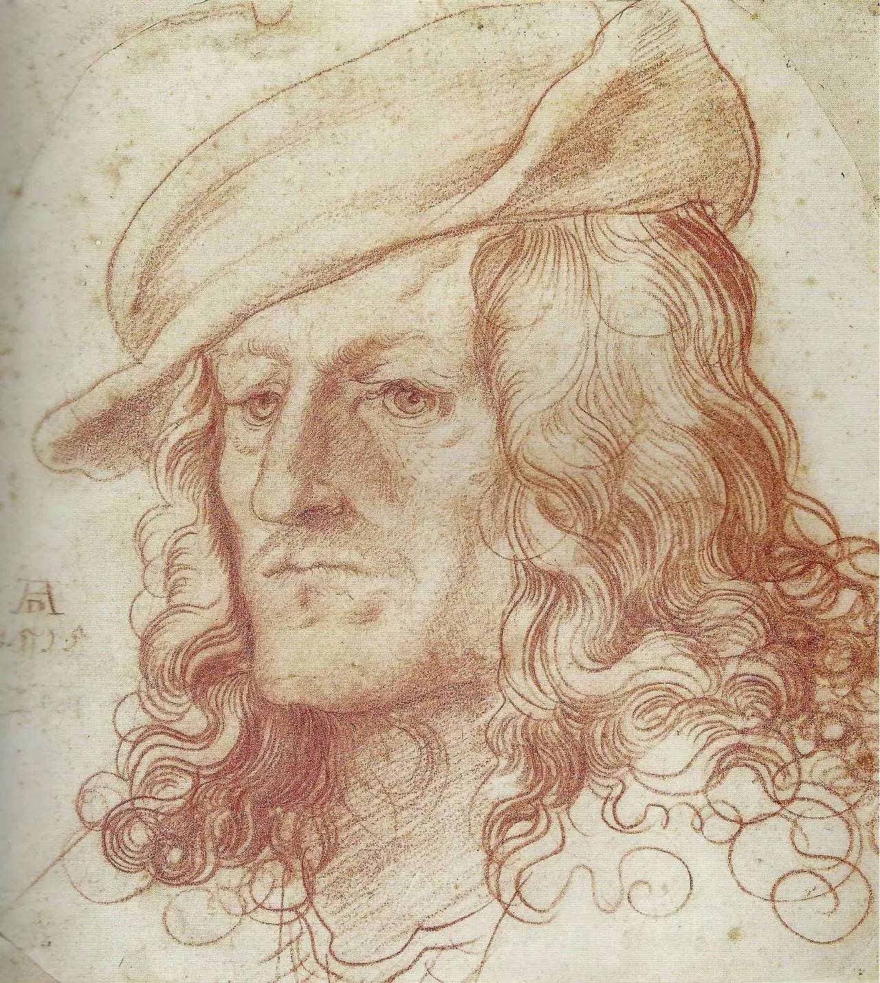 经典素描肖像一