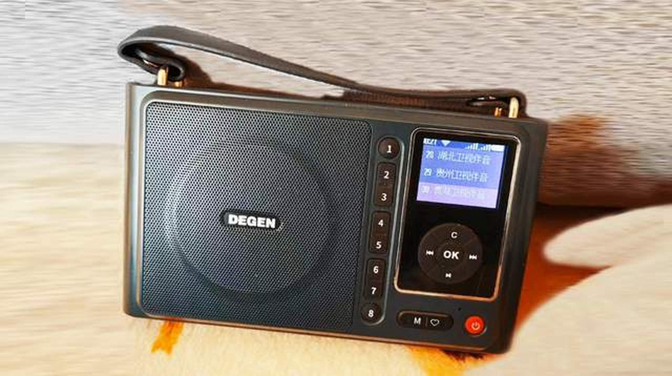 德劲de669收音机,机身适中,支持本地广播和网络电台,功能强大且操作