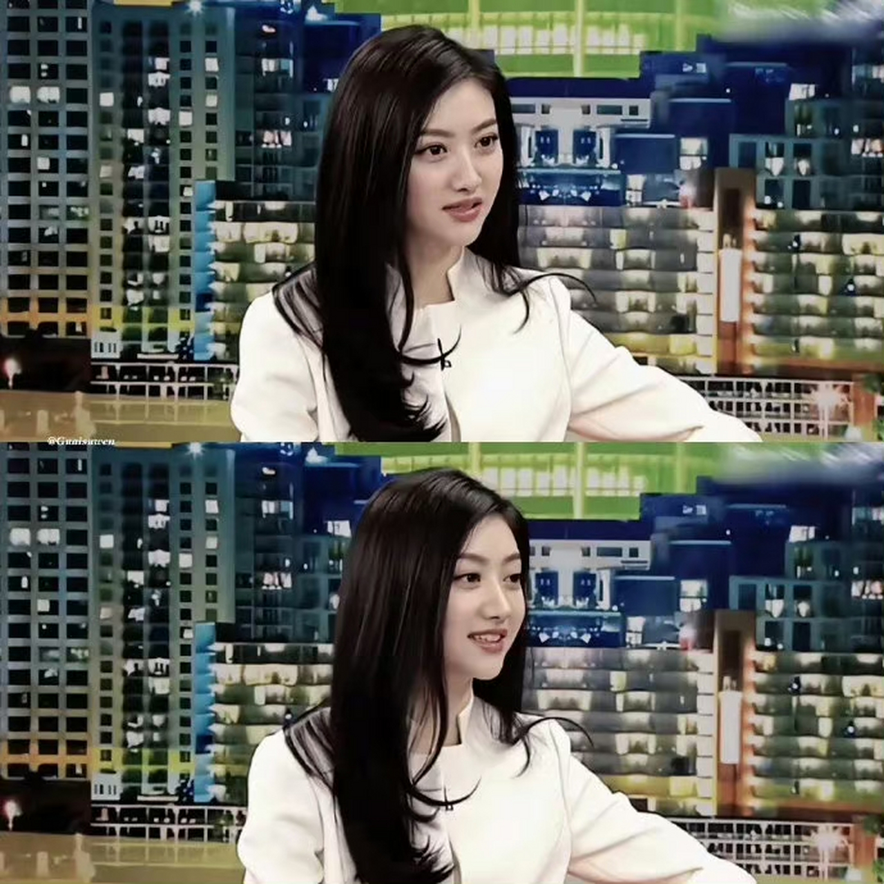 早期采访的景甜 ,她真的,简简单单就美得不行,太繁琐只会遮住她的美.