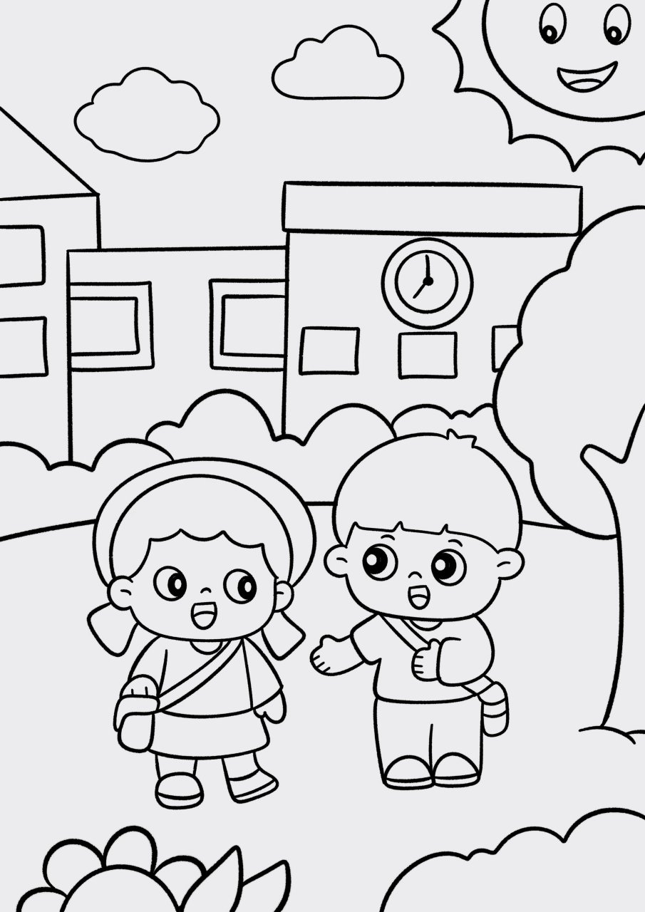 用画笔描绘简单而美好的校园生活.