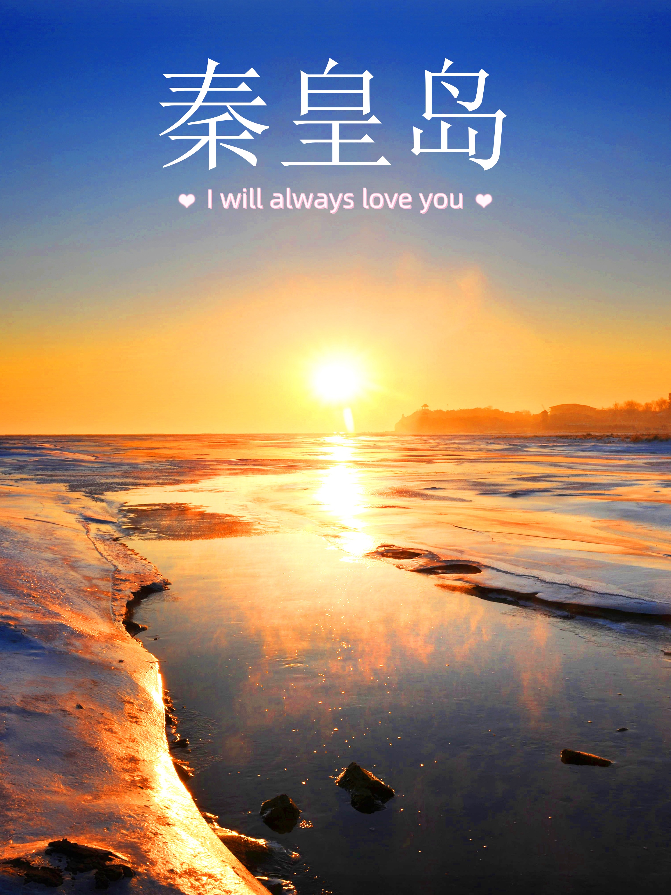 清晨,我迎着初升的太阳,漫步在金色的沙滩上