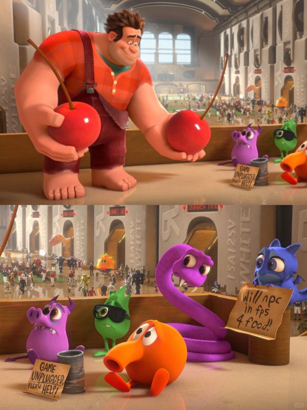 当破坏王遇上阿修:游戏人生的启示录  打开电视,本想沉浸在动画片的