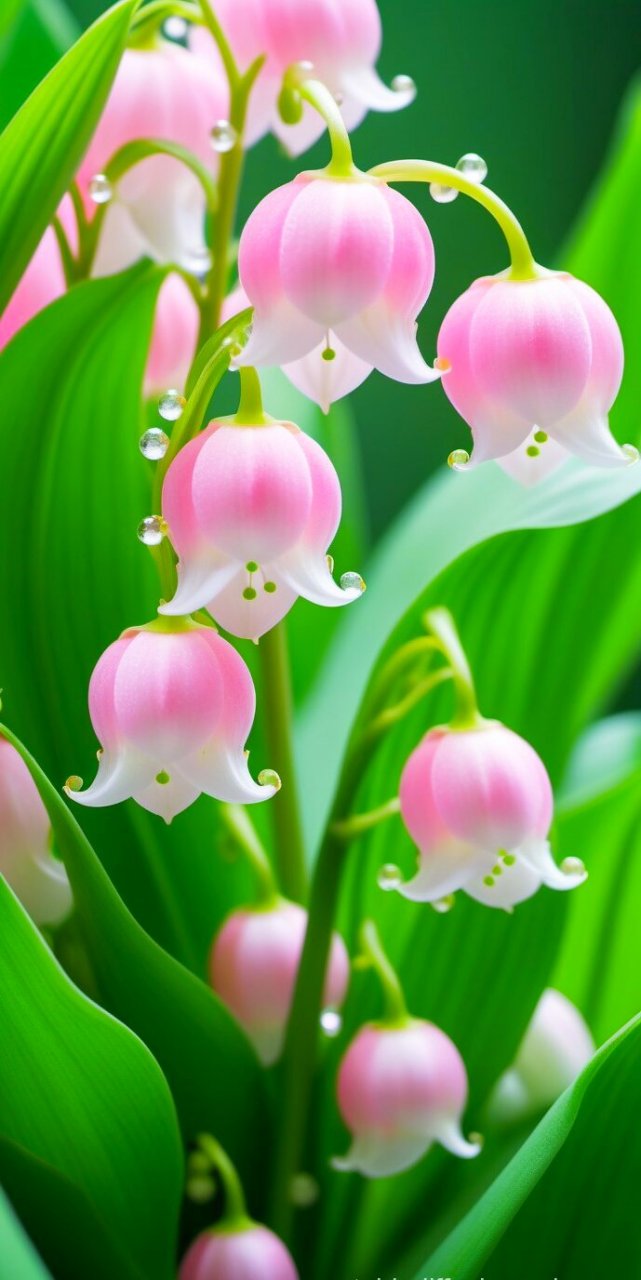 绿色养眼壁纸,可爱的铃兰