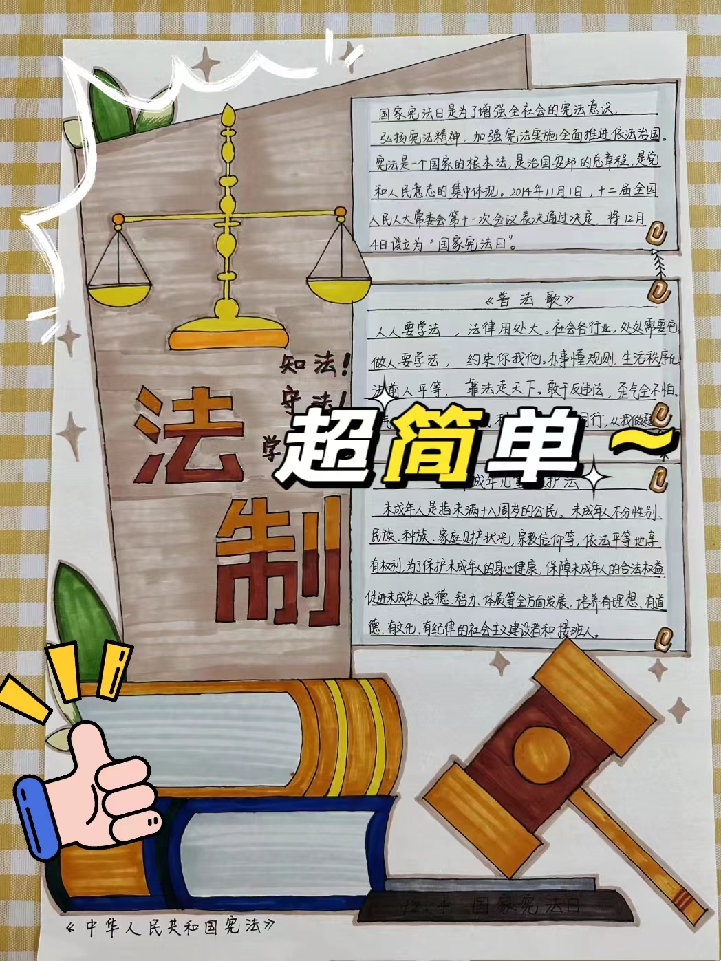 与法同行手抄报