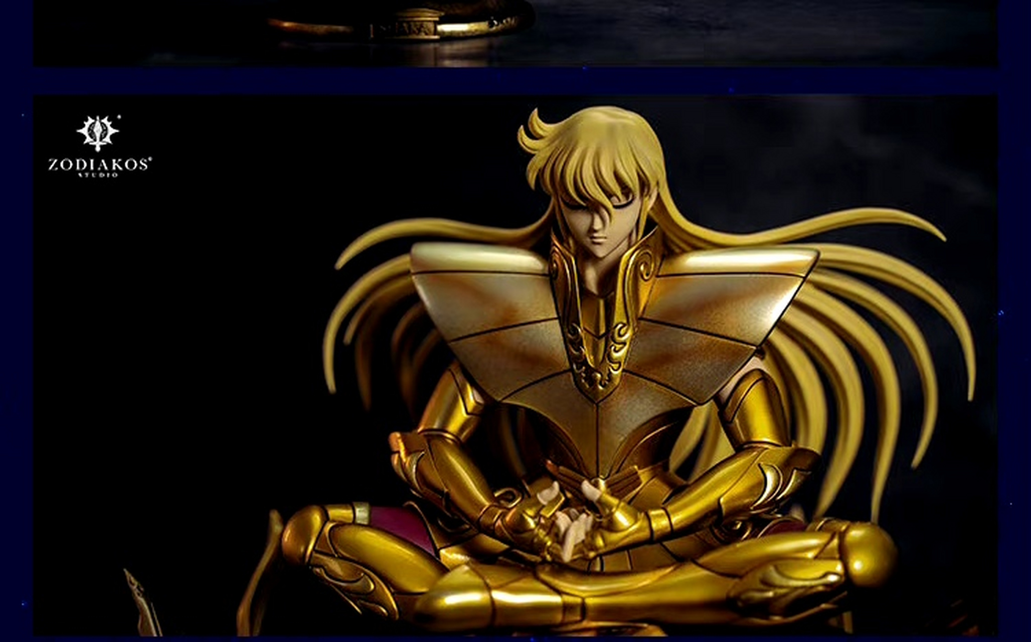 模型欣赏:铸刻工作室《圣斗士星矢》处女座沙加,展现了他端坐在莲花台