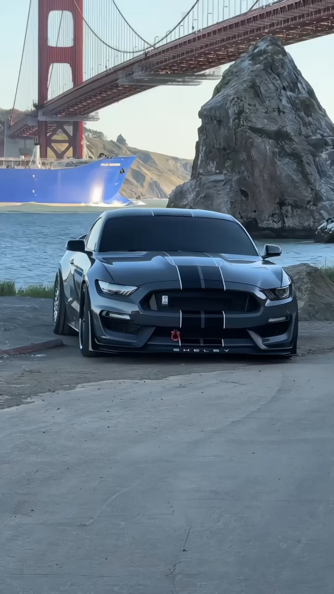 今日车型福特野马gt50太帅了