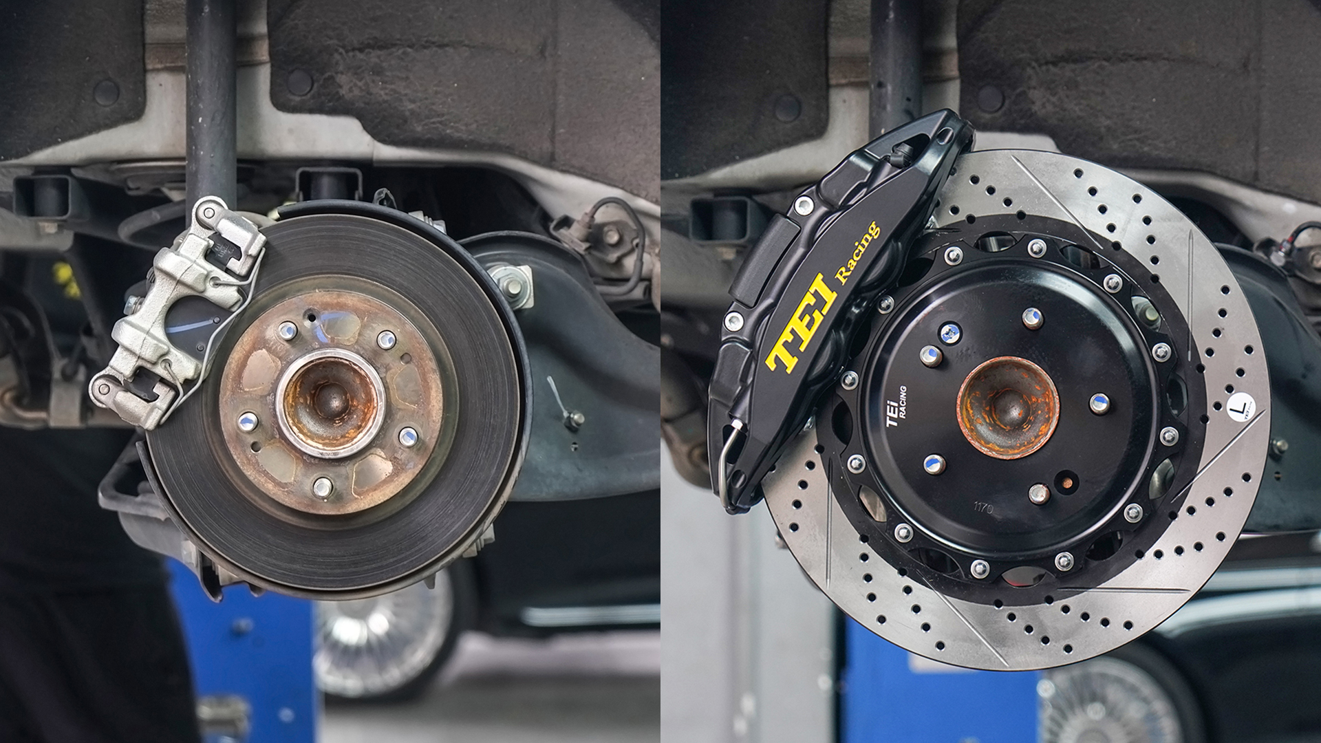 改装案例丨本田十代思域升级p4-explore机电一体四活塞卡钳套件