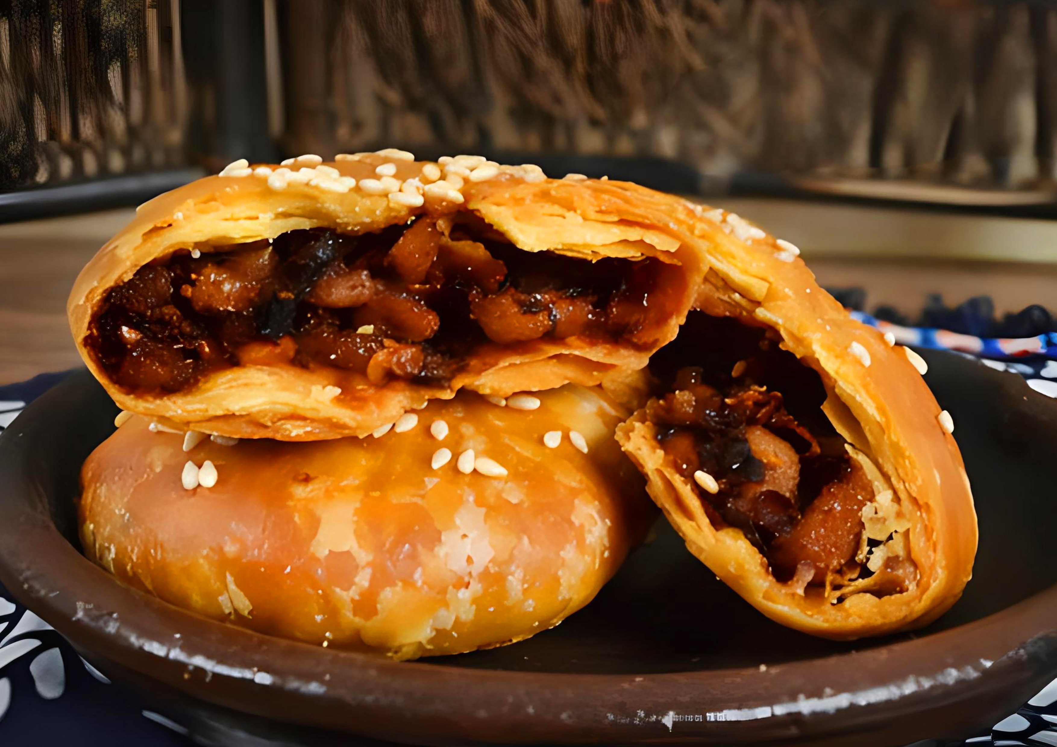 黄山烧饼:轻轻咬下一口,酥脆与香醇的完美结合