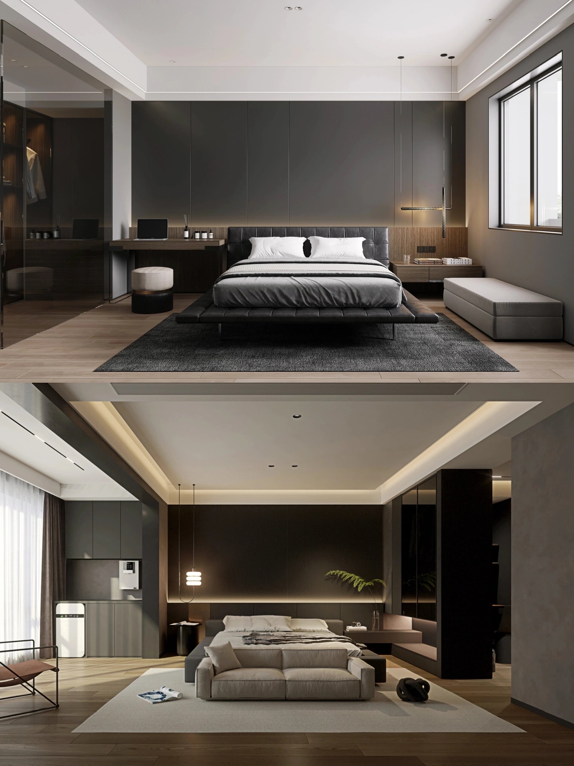 16款高级感爆棚的意式轻奢卧室设计.#家居装修