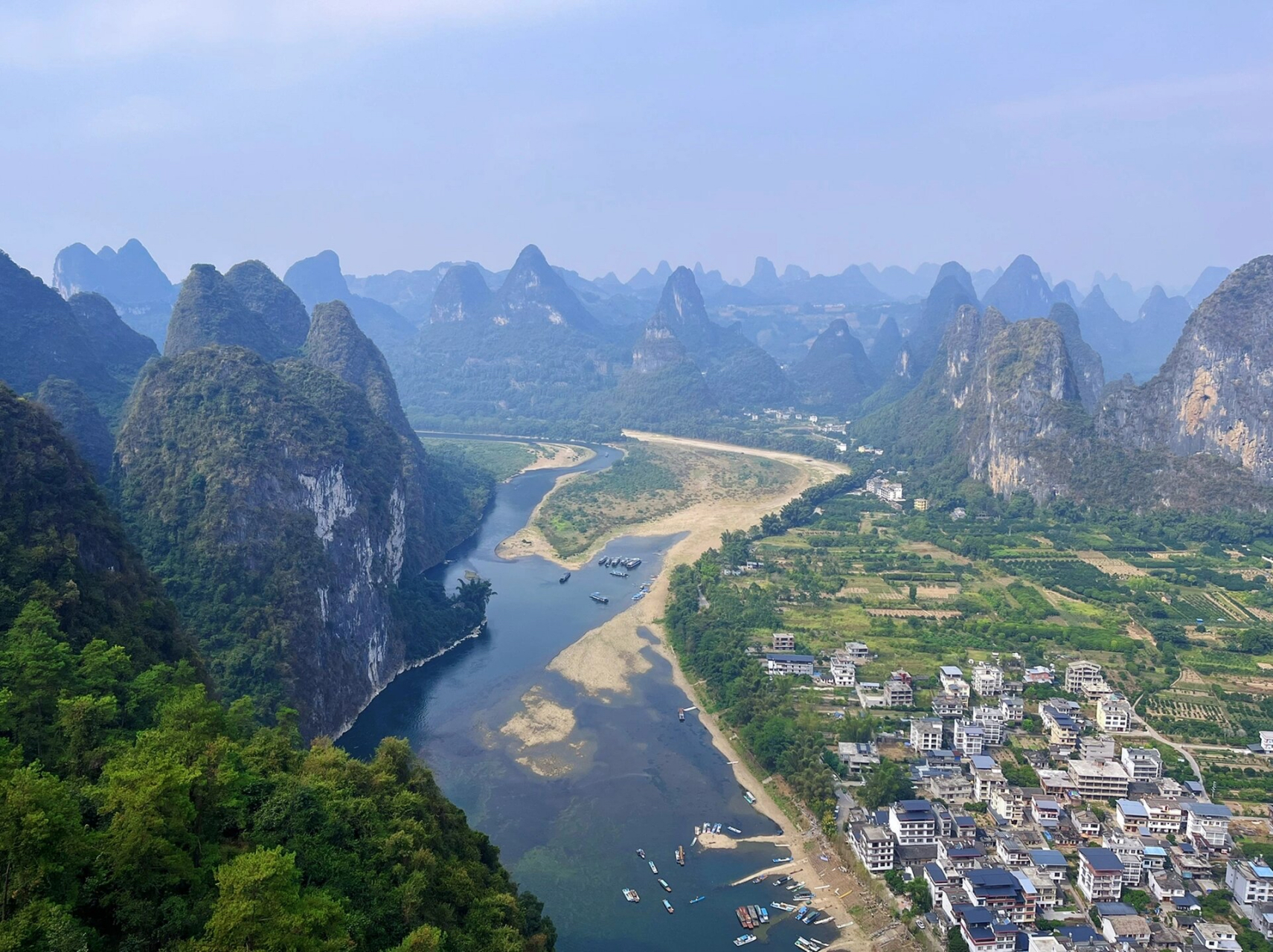 桂林老寨山打卡,兴坪的风景真的每次看都觉得赏心悦目.