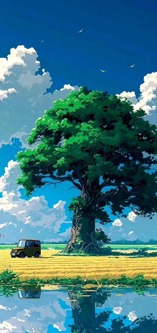 分享一组宫崎骏电影插画作品,用细腻的色彩描绘了大自然的美景,展现了