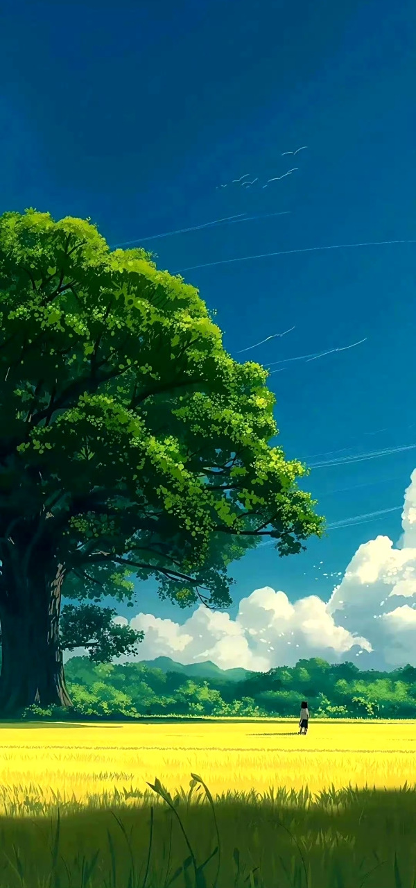 分享一组宫崎骏电影插画作品,用细腻的色彩描绘了大自然的美景,展现了