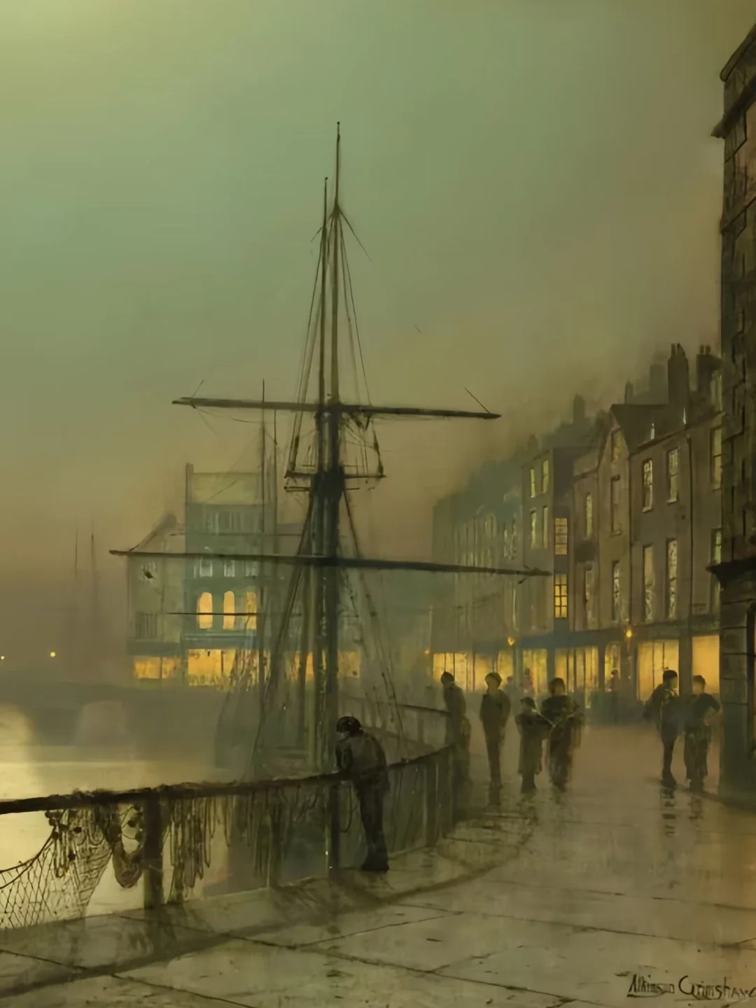 第175幅 名称惠特比镇 外文whitby 作者约翰·阿特金森·格里姆肖