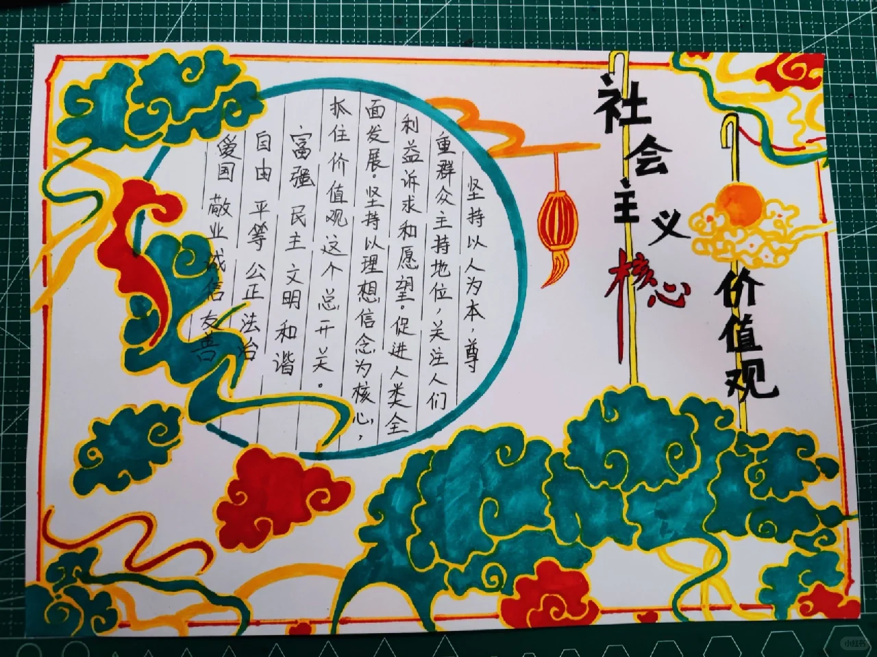 社会主义核心价值观的手抄报 哈喽同学们,社会主义核心价值观的手抄报